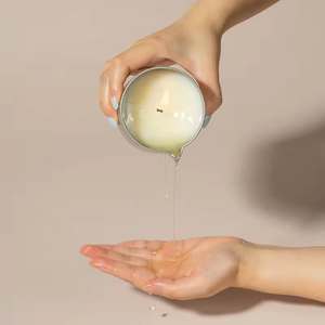 Bougie pour le corps en cire de noix de coco vegan personnalisée de luxe en gros, sans fumée, huile de massage parfumée, bougies de massage pour couples - Product Image 2