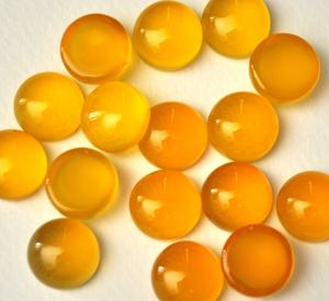 Calcedoine Jaune 5 Pièces 11mm Rondes Cabochons Lot de Pierres Précieuses pour Fabrication de Bijoux - SOLDES DE FIN DE SÉRIE - Product Image 2