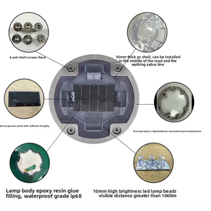 <span class=keywords><strong>Baliza</strong></span> de Tráfico Solar Montada en Poste, Fácil Instalación para Áreas de Emergencia en Carreteras - Product Image 4