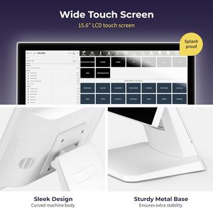 Volcora, розничный ресторанный <span class=keywords><strong>POS</strong></span>-терминал для малого бизнеса, кассовый аппарат для продажи, <span class=keywords><strong>Android</strong></span> 11 OS 15,6 ", сенсорный экран, четырехъядерный процессор 1 - Product Image 3
