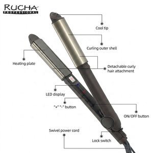 RUCHA Fer à lisser portable 230C 450F Planchas de Cabello Professionnelles 2 en 1 Lisseur et boucleur - Product Image 2
