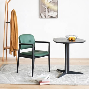 Moderno lujo Estilo nórdico nuevo diseño sólido arbolado suave cojín comedor sillas Hotel cafetería tienda <span class=keywords><strong>restaurante</strong></span> comedor <span class=keywords><strong>Yoko</strong></span> brazo - Product Image 1