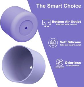 Bota de silicona para botella de agua, 24oz, 40oz, funda protectora antideslizante para gimnasio, parachoques inferior, botella de acero inoxidable con tapa giratoria FreeSip - Product Image 6