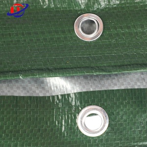 Bâche en PE durable et économique, enduite anti-UV, imperméable, verte et argentée, 110 g/m², 5x6 m, pour couverture de camion, <span class=keywords><strong>tissu</strong></span> de bâche, couverture de tente - Product Image 4