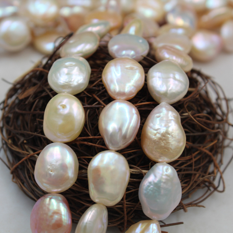13-14mm Gros point fort En Forme de Bouton De Perles Baroques D'eau Douce Naturelle Perle Accessoires