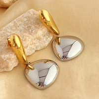 Boucles d'oreilles pendantes FANKE en acier inoxydable plaqué or 18 carats, forme goutte d'eau, pour femme, cadeau de fête, tendance, anti-rouille