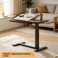Bureau en bois moderne et élégant, réglable en hauteur électriquement, table d'appoint rotative pneumatique sur roulettes pour bureau et immeuble de bureaux