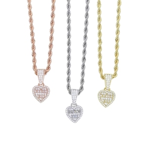 Collar <span class=keywords><strong>de</strong></span> Corazón para Mujer con Zirconia Incrustada, para Compradoras <span class=keywords><strong>de</strong></span> Joyería <span class=keywords><strong>de</strong></span> Boutique - Product Image 5