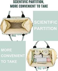 Free Sample Multi-functional Stylish Quilted Leather Baby Diaper Bag <b>Convertible</b> Mommy Travel <b>Backpack</b> With Changing Pad - Product Image 3