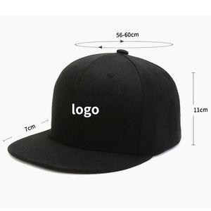 Flat Bill Visor Classic Snapback Hat Blank Adjustable Brim High Top End Trendy Color Style Plain Tone Baseball Cap Custom logo - Product Image 4
