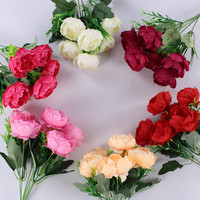 Fleurs artificielles, pivoines en soie, fausses pivoines artificielles, bouquet de fleurs pour mariage, arrangements floraux, centre de table