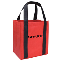 Usine bas prix haute qualité réutilisable recyclé couleur Logo personnalisé épaissi Non tissé sac fourre-tout avec poignée jusqu'en bas