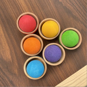 6 colori eco-friendly Puzzle blocchi di costruzione di alta educazione precoce scuola materna <span class=keywords><strong>ciotola</strong></span> di <span class=keywords><strong>legno</strong></span> per la colorazione dei bambini arcobaleno - Product Image 6