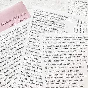 Citas de amor, guiones motivacionales inspiradores, planificador, pegatinas, refranes, letras, diario estético, diario, álbum de recortes, manualidades artísticas - Product Image 1