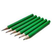 Crayons en graphite promotionnels en bois populaires, couleur de barillet personnalisée, 3,5 pouces, logo personnalisé, ensemble de crayons HB à mine noire, crayon de golf