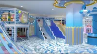 Aire de jeux intérieure de 200 mètres carrés, style neige, vente en gros pour les zones d'aventure des enfants