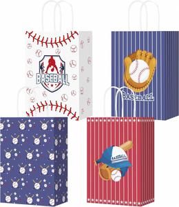 Sacs en papier kraft blanc imprimés sur mesure pour Noël, sacs cadeaux créatifs pour fêtes - Product Image 1