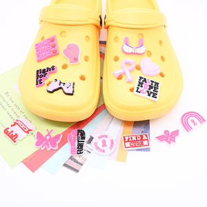 HY 2026 Nuevos dijes para zuecos <span class=keywords><strong>de</strong></span> PVC para la lucha contra el cáncer, con concienciación sobre el cáncer <span class=keywords><strong>de</strong></span> <span class=keywords><strong>mama</strong></span>, dijes <span class=keywords><strong>de</strong></span> lazo rosa a granel para zuecos - Product Image 2