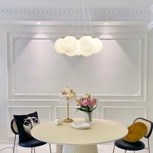 İskandinav Minimalist gezegen kabarcık topu avize cam küre fransız ışık lambaları sihirli fasulye bulut ay tavanda asılı  lamba - Product Image 5