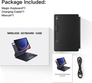 Tastiera magica per Samsung <span class=keywords><strong>Galaxy</strong></span> <span class=keywords><strong>Tab</strong></span> <span class=keywords><strong>S8</strong></span> S9 11 pollici con Touchpad Wireless magnetico staccabile in pelle 7 custodia retroilluminata - Product Image 6