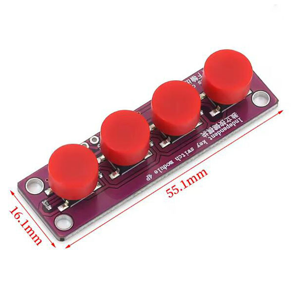 DC 3.3V 5V 4 Channel Capacitive Touch Sensor Module 4 Keys Touch Button Switch Compatible With STC 51 MCU Development Kit