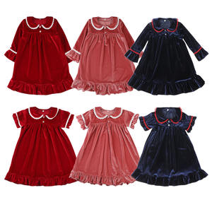 Robe de nuit pour filles pyjamas chauds velours luxe peignoirs de bain à manches longues robe de soirée - Product Image 1