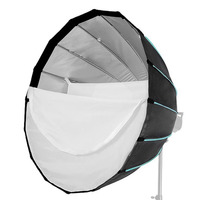Boîte à lumière parabolique profonde de 90 cm pour photographie, monture Bowens en métal, 2 diffuseurs, sac de transport, boîtes à lumière pour flash de studio et éclairage vidéo