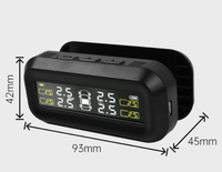 Système de surveillance de la pression des pneus (TPMS) solaire - Sans fil, fixé au pare-brise, avec affichage haute précision (alertes en temps réel)