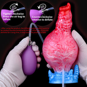 قابس شرجي قابل للنفخ مع مضخة، دش شرجي، حقنة شرجية، سيليكون، فيتيش، بي دي إس إم، ألعاب جنسية شرجية، موسع شرجي كبير، أداة توسيع البروستاتا - Product Image 2