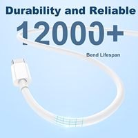 Câbles de charge rapide PD20W 3A en gros d'usine, emballage personnalisé, câble USB C vers Type C original PD