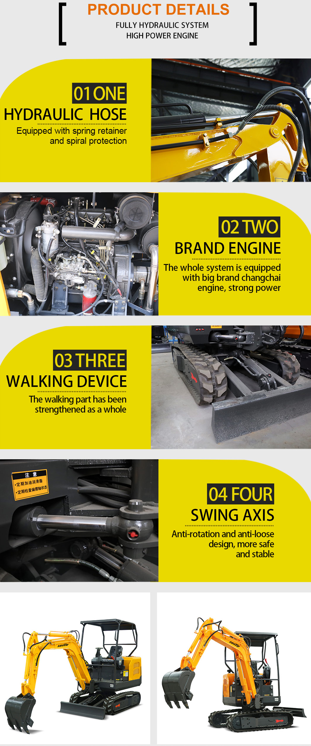 China EPA EURO 5 Excavators 1 Ton 2 Ton 3 Ton Mini Excavator Hydraulic MINI Digger Free Shipping