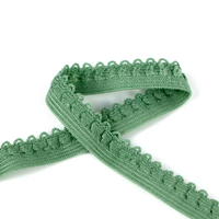 Personnalisé Multicolore 1 cm Nylon Spandex Doux Dentelle Bande Élastique Dents Bord Picot Élastique Dentelle Garniture