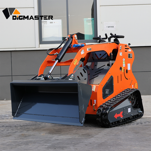 Digger Master EPA Certified <span class=keywords><strong>Mini</strong></span> Skid Steer <span class=keywords><strong>Loader</strong></span> 2-Silinder Bensin Crawler Tracks Kapasitas Bucket 0.15m Pengiriman Gratis - Product Image 1