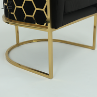 Vente en gros de meubles de chaise d'accent, tissu vert, cadre métallique, chaise de salon nordique, nouvelle chaise occasionnelle