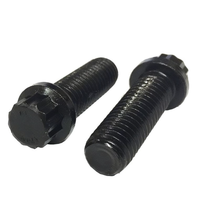 Boulons métriques à tête hexalobulaire en acier inoxydable Bride Vis à 12 points Boulon à tête Torx, Boulon noir, Boulons en acier au carbone galvanisé