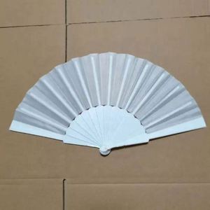 Éventail pliant à main en plastique à nervures, en tissu nylon, pour mariage, éventails chinois avec poignée en plastique - Product Image 4