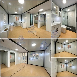 Maison conteneur préfabriquée extensible de 20 pieds ou 30 pieds, densité 1000 kg/m³, 3 chambres, bungalow mobile en acier galvanisé et relocalisable - Product Image 5