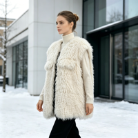 Gilet sans manches en fausse fourrure pour femme, coupe ample, épais et chaud, en laine, vente directe usine
