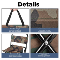 Chaise de pêche portable ultralégère E-RIKE personnalisée, en métal, avec sac de rangement multifonctionnel, dossier, chaise de pêche pour l'extérieur