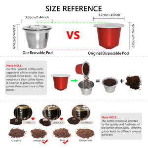 1Set de capsules de café réutilisables compatibles avec le papier filtre Nespresso <span class=keywords><strong>Espresso</strong></span> Coffee Filling Tool - Product Image 6