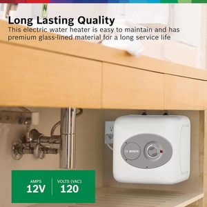 Chauffe-eau électrique mini-réservoir <span class=keywords><strong>Tronic</strong></span> 3000 <span class=keywords><strong>T</strong></span> 4 gallons (ES4) - Éliminez le temps d'attente pour l'eau chaude - Montage sur étagère, mur ou sol - Product Image 3