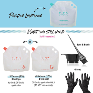 Poudre décolorante professionnelle GULU DASHI Extra Forte, éclaircissant jusqu'à 9 niveaux pour mèches et décoloration des <span class=keywords><strong>cheveux</strong></span>, 1000g - Product Image 6