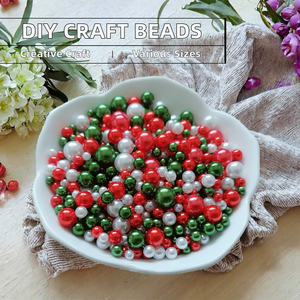 500g bricolage artisanat fournitures taille mixte 4/5/6/8/10mm rouge vert résine perle perles sans trou artistique teinté perles entretoises en vrac - Product Image 2