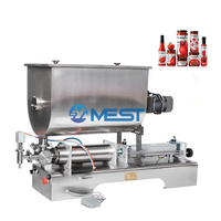 Machine de remplissage semi-automatique en acier inoxydable à tête simple ou double pour piments, confitures, sauces, pâtes, crèmes et onguents