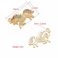 Nouveaux pendentifs de la série animale, petits pendentifs, coccinelle, hibou, éléphant, papillon, breloques pour bracelet, collier, épingle