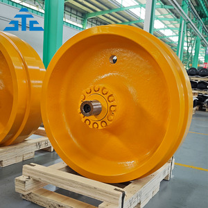 Chất lượng tốt khung gầm Phụ tùng máy xúc máy ủi phía trước <span class=keywords><strong>idler</strong></span> để bán pc200 <span class=keywords><strong>PC300</strong></span> - Product Image 3