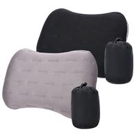 Oreiller de camping avec housse amovible en TPU, hypoallergénique, multi-positions, ultraléger, gonflable, imperméable, portable