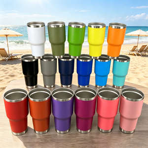 Gobelet isotherme 30 oz en acier inoxydable avec couvercles magnétiques, revêtement poudré, articles gravables au laser, tasses personnalisées, gobelets isothermes personnalisés - Product Image 6