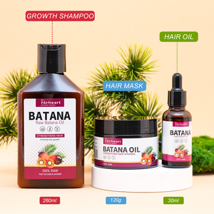 ชุดแชมพูและครีมนวดผม OEM บำรุงเส้นผมด้วยน้ำมันบาตานา ป้องกันผมร่วง กระตุ้นการงอกใหม่ ชุดดูแลเส้นผม - Product Image 1