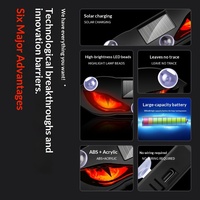 Nouveau phare d'avertissement LED à expression 'Oeil du Diable' en ABS, alimenté à l'énergie solaire, pour camion et véhicule, avec fixation par ventouse